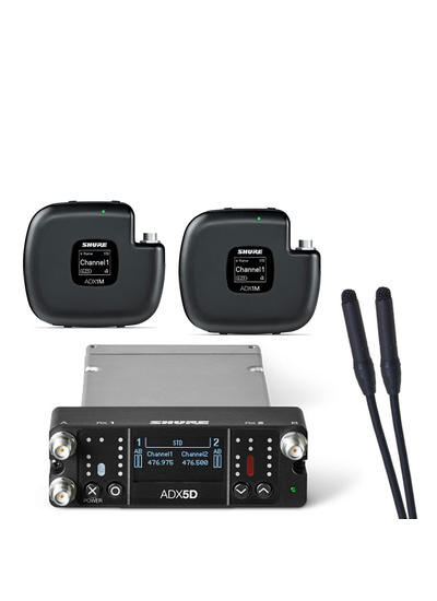 ADX5/ADX1M Two-Channel Axient Digital Wireless Kit w/ Cos-11D