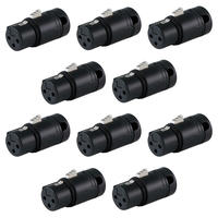 Low-Profile XLR3F Right-Angle Connector Set, A-Shell Large