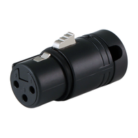 Low-Profile XLR3F Right-Angle Connector, A-Shell Large