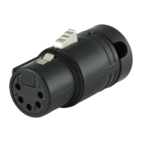 Low-Profile XLR5F Right-Angle Connector, A-Shell Large