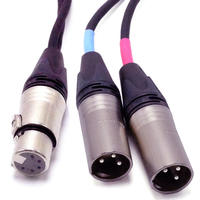 XLR5F to Dual XLR3M Y- Cable