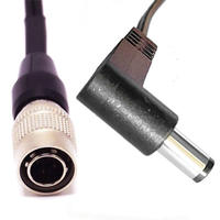Hirose4 to 2.1mm Short RA Power Cable