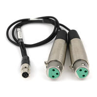 Dual XLR3F to TA6F Cable