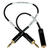 1/8" TRS M to Dual 1/8" TRS M and 1/8" TRS F Y-Cable